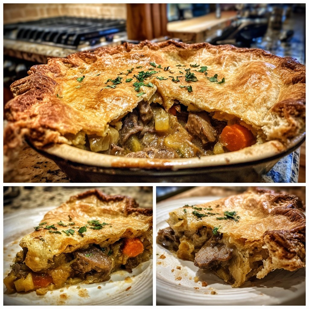 Comfort Food Beef and Mushroom Pot Pie
