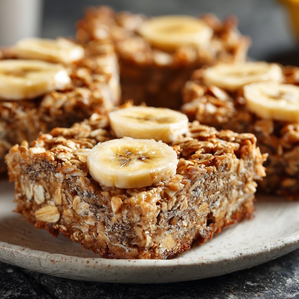 Banana Oat Yogurt Squares