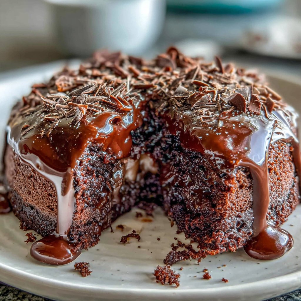 Moist Chocolate Cake With Rich Ganache