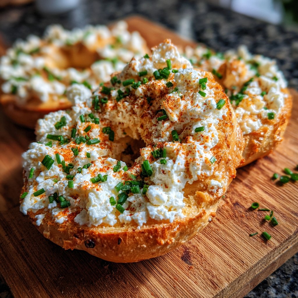 High Protein Cottage Cheese Bagels
