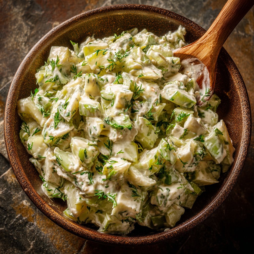 Creamy Celery Salad With Mayo