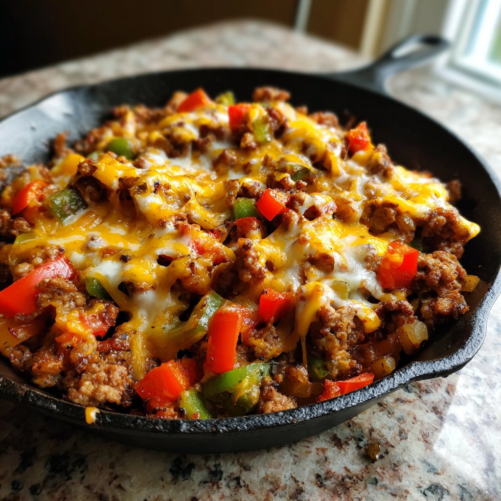 Ground Beef Skillet Rustic