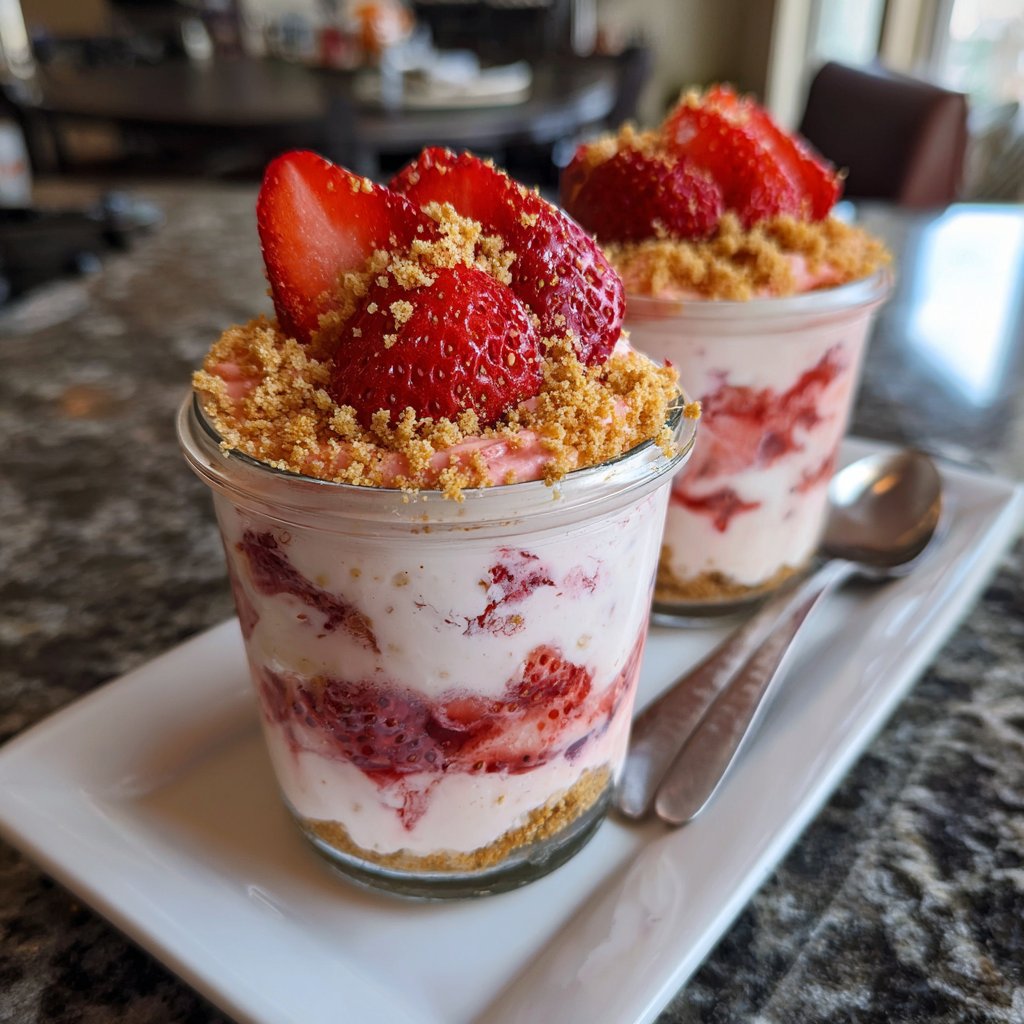 Strawberry Cheesecake Overnight Oats Easy