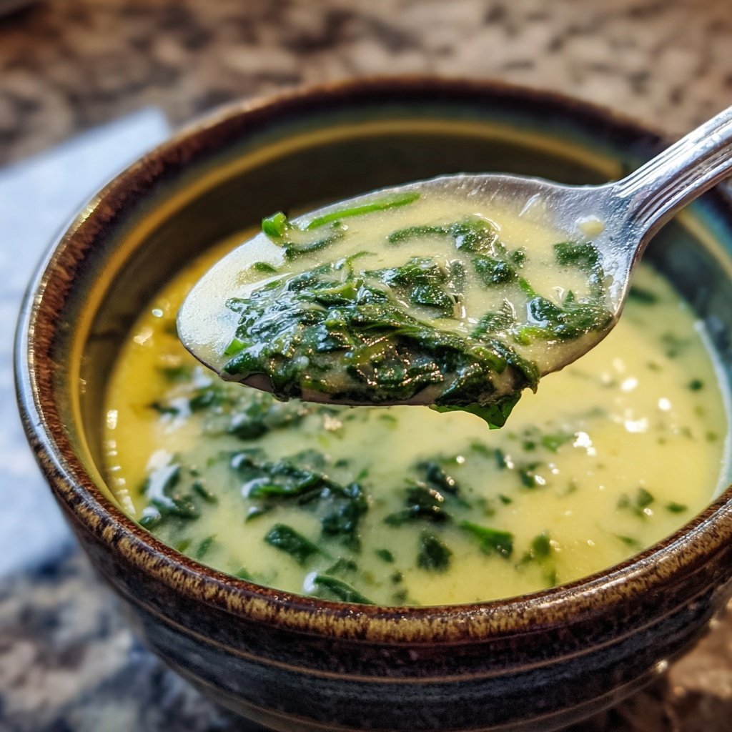 Creamy Lemon Spinach Soup