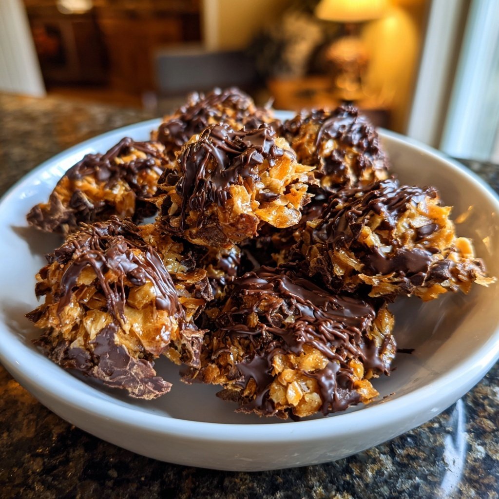 Chocolate Coconut Peanut Clusters