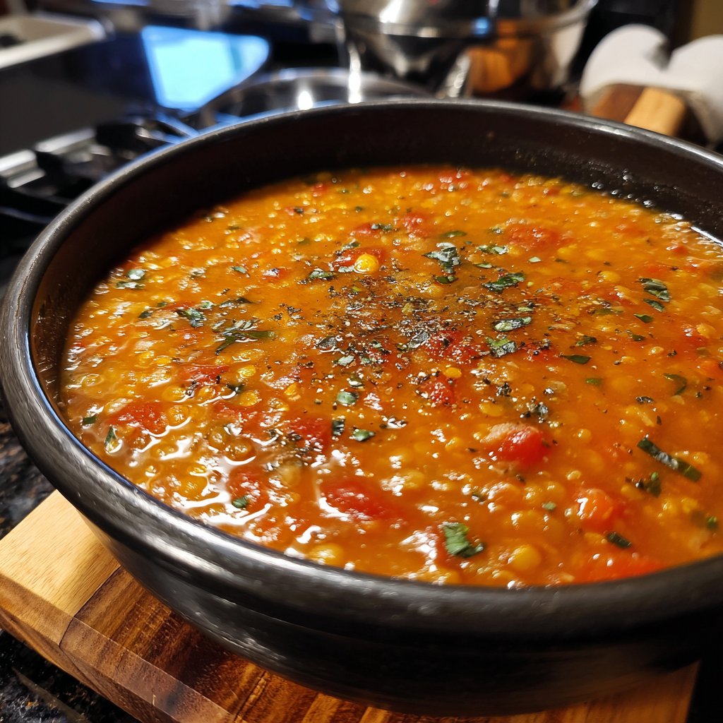 Creamy Tomato Lentil Soup
