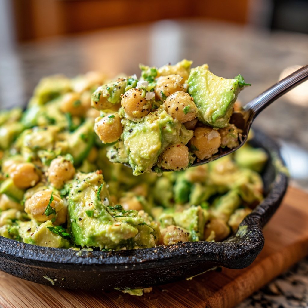 Healthy & Light Avocado Chickpea Salad