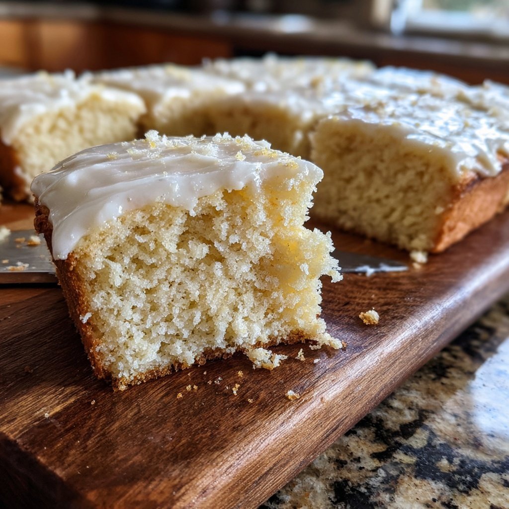 Vanilla Bean Snack Cake Squares