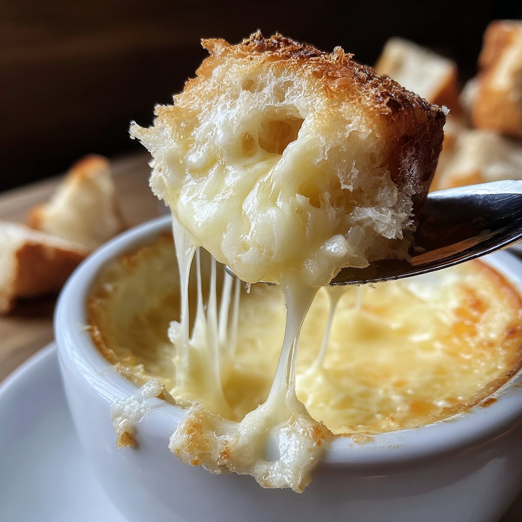 Fondue with Swiss Cheese and Garlic