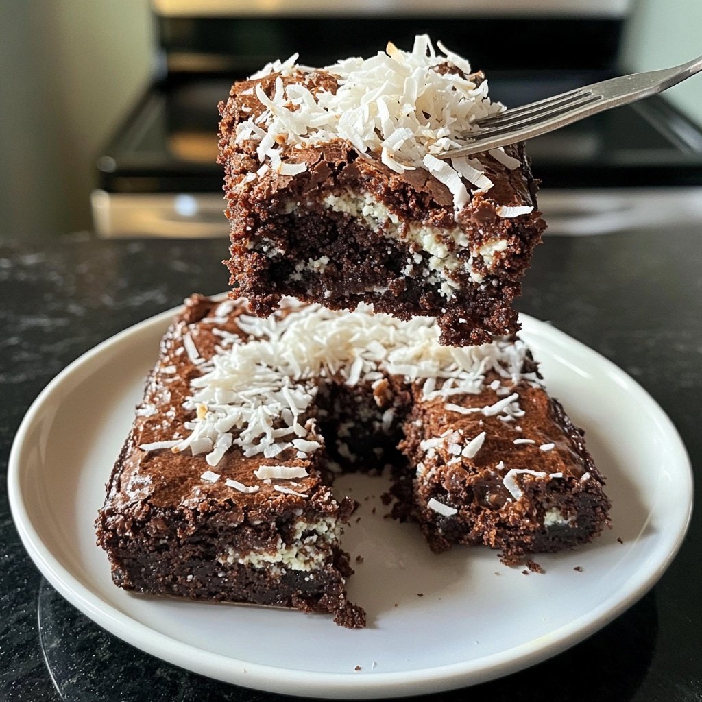 Cottage Cheese Brownies with Coconut