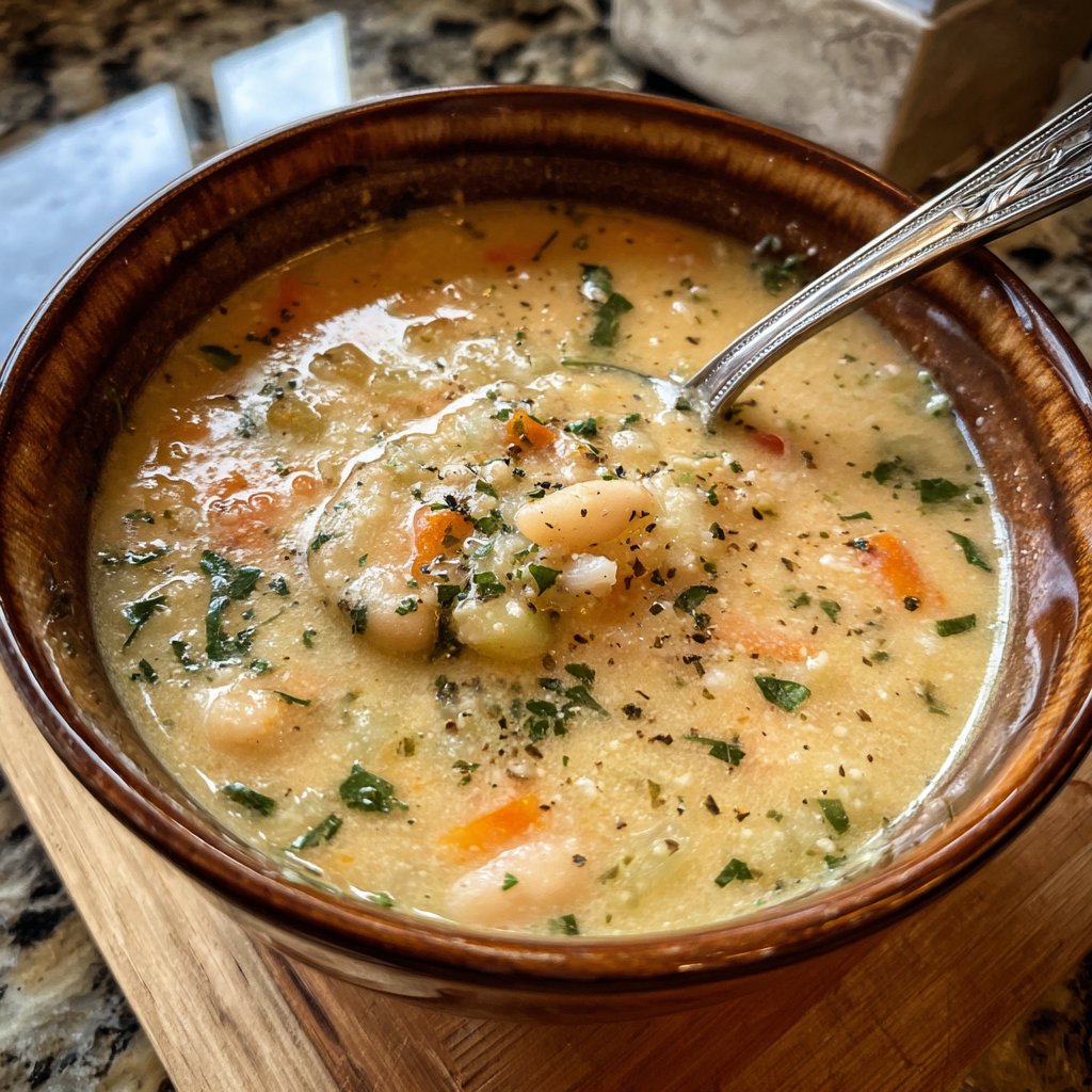 Healthy Crockpot White Bean Soup