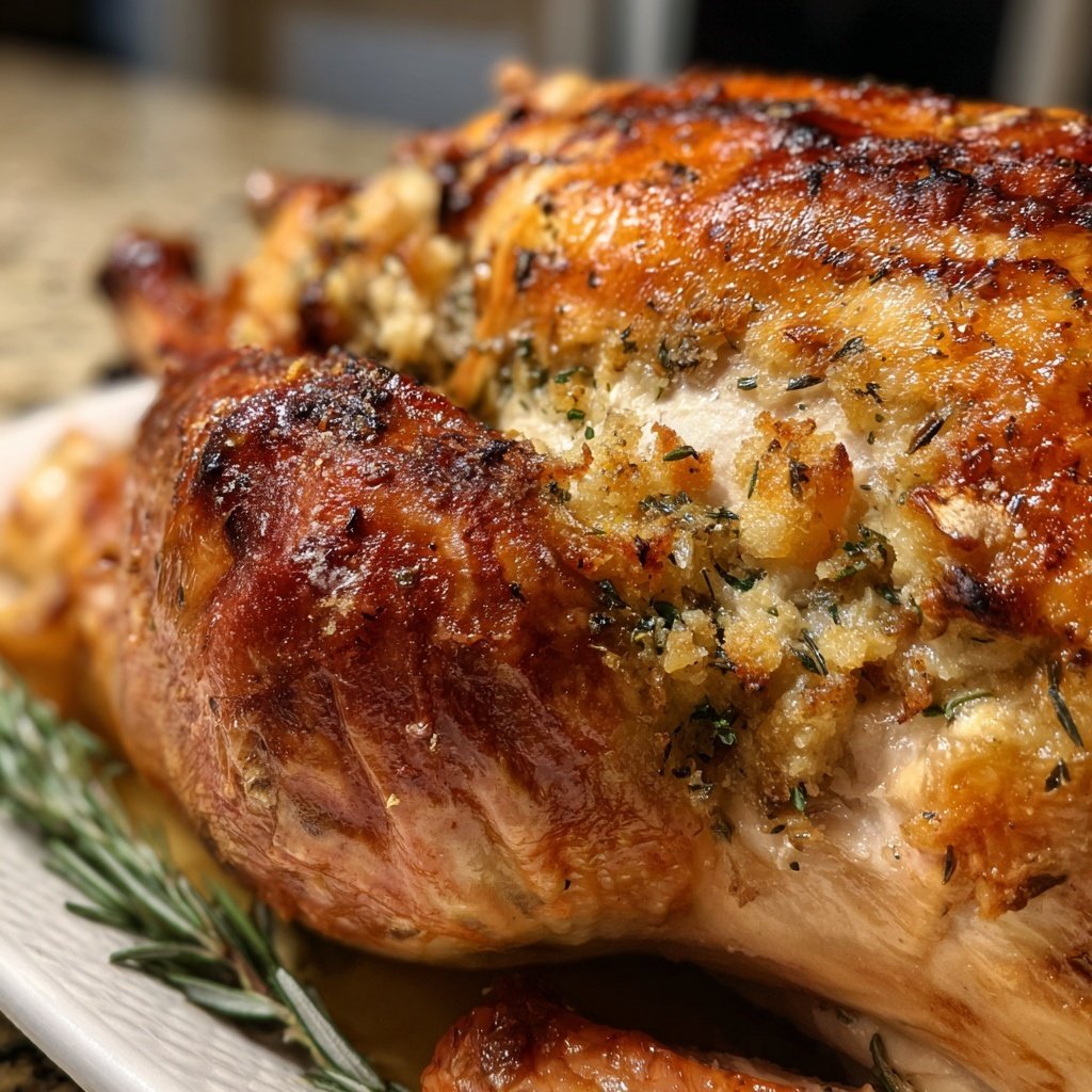 Seasonal & Festive Thanksgiving Herb Stuffed Turkey